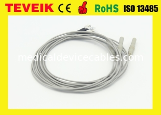 Harga Pabrik Neurofeedback DIN1.5 socket EEG Medical Cable, Elektroda EEG Tembaga Berlapis Perak