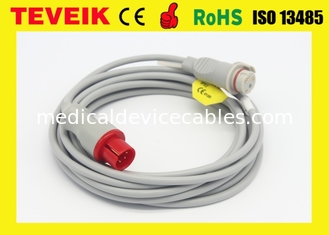 Kabel ibp Mindray / Goldway, kabel tekanan darah invasif, adaptor 6pin ke BD bundar