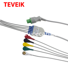 IEC Round 12 Pin 10K Ohm 5 Memimpin Kabel Elektroda EKG