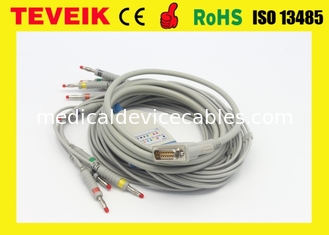 Kabel EKG Schiller, 10 leadwire DB 15 pin, elektroda EKG Din/snap/clip