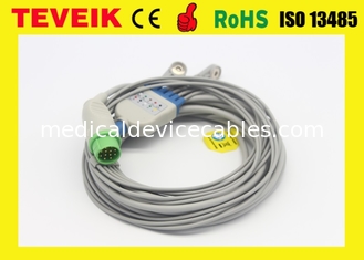 Shenzhen Factory Medical Kontron 7135B Round 12pin TPU ECG Cable Untuk Monitor Pasien